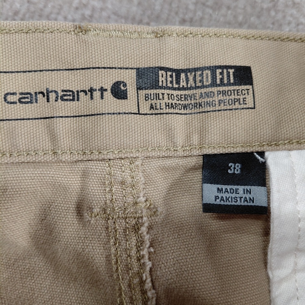 Carhartt Relaxed Rugged Flex Shorts Mens 38 Khaki Tan Work Utility 10.5" Inseam - Picture 10 of 12